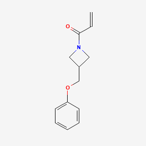 molecular formula C13H15NO2 B2744928 1-(3-Phenoxymethylazetidine-1-yl)-2-propene-1-one CAS No. 2095250-35-2