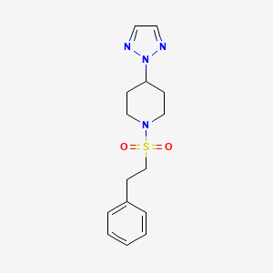 molecular formula C15H20N4O2S B2744929 1-(phenethylsulfonyl)-4-(2H-1,2,3-triazol-2-yl)piperidine CAS No. 2200548-86-1