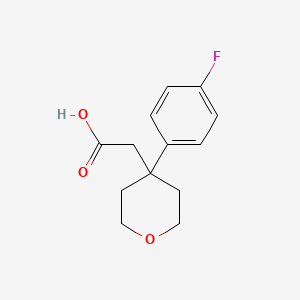molecular formula C13H15FO3 B2744932 2-[4-(4-Fluorophenyl)-tetrahydro-2H-pyran-4-yl]acetic acid CAS No. 1226168-95-1
