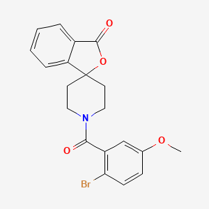 molecular formula C20H18BrNO4 B2744934 1'-(2-bromo-5-methoxybenzoyl)-3H-spiro[2-benzofuran-1,4'-piperidine]-3-one CAS No. 1706073-14-4