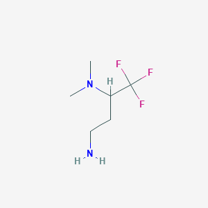 molecular formula C6H13F3N2 B2744935 (4-Amino-1,1,1-trifluorobutan-2-yl)dimethylamine CAS No. 1157130-39-6