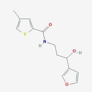 molecular formula C13H15NO3S B2744956 N-[3-(Furan-3-YL)-3-hydroxypropyl]-4-methylthiophene-2-carboxamide CAS No. 1428379-31-0