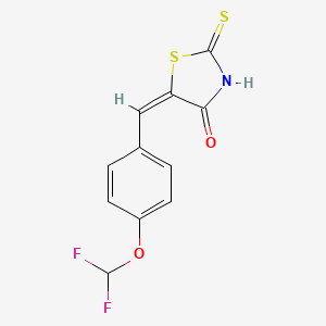 (5E)-5-[4-(difluoromethoxy)benzylidene]-2-mercapto-1,3-thiazol-4(5H)-one