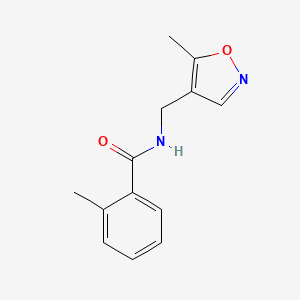 molecular formula C13H14N2O2 B2745085 2-methyl-N-[(5-methyl-1,2-oxazol-4-yl)methyl]benzamide CAS No. 2034261-64-6