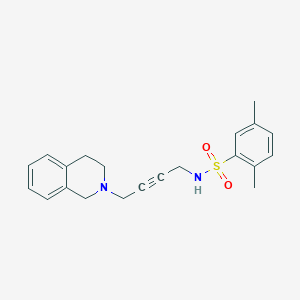 molecular formula C21H24N2O2S B2745347 2,5-dimethyl-N-[4-(1,2,3,4-tetrahydroisoquinolin-2-yl)but-2-yn-1-yl]benzene-1-sulfonamide CAS No. 1351596-60-5