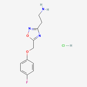 2-(5-((4-Fluorophenoxy)methyl)-1,2,4-oxadiazol-3-yl)ethan-1-amine hydrochloride