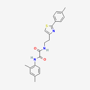 molecular formula C22H23N3O2S B2745377 N'-(2,4-dimethylphenyl)-N-{2-[2-(4-methylphenyl)-1,3-thiazol-4-yl]ethyl}ethanediamide CAS No. 896378-62-4