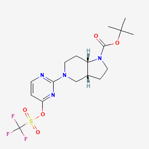 Tert-butyl (3aR,7aS)-5-[4-(trifluoromethylsulfonyloxy)pyrimidin-2-yl]-3,3a,4,6,7,7a-hexahydro-2H-pyrrolo[3,2-c]pyridine-1-carboxylate
