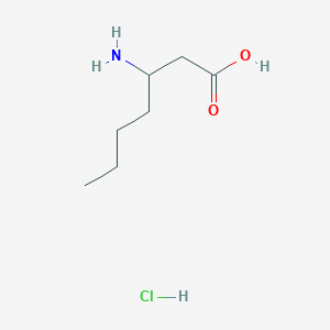molecular formula C7H16ClNO2 B2745384 3-Aminoheptanoic acid hydrochloride CAS No. 80914-39-2