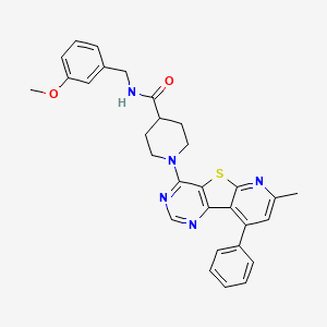 N-(3-methoxybenzyl)-1-(7-methyl-9-phenylpyrido[3',2':4,5]thieno[3,2-d]pyrimidin-4-yl)piperidine-4-carboxamide
