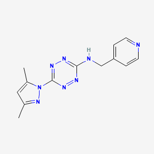 6-(3,5-dimethyl-1H-pyrazol-1-yl)-N-(4-pyridinylmethyl)-1,2,4,5-tetraazin-3-amine