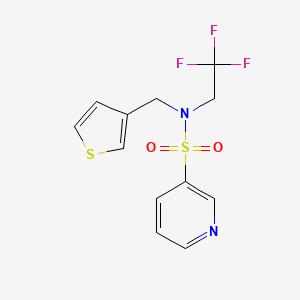 N-(thiophen-3-ylmethyl)-N-(2,2,2-trifluoroethyl)pyridine-3-sulfonamide