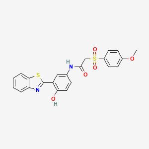 N-(3-(benzo[d]thiazol-2-yl)-4-hydroxyphenyl)-2-((4-methoxyphenyl)sulfonyl)acetamide