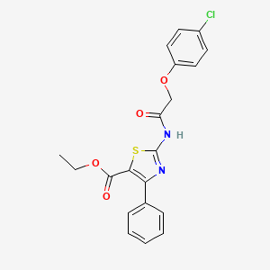 Ethyl 2-(2-(4-chlorophenoxy)acetamido)-4-phenylthiazole-5-carboxylate