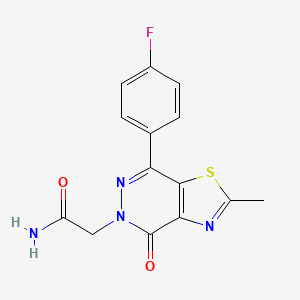 2-(7-(4-fluorophenyl)-2-methyl-4-oxothiazolo[4,5-d]pyridazin-5(4H)-yl)acetamide