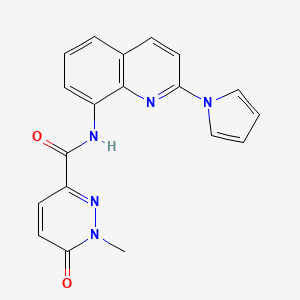 N-(2-(1H-pyrrol-1-yl)quinolin-8-yl)-1-methyl-6-oxo-1,6-dihydropyridazine-3-carboxamide