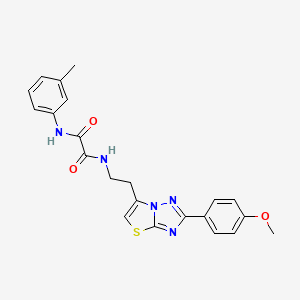 N1-(2-(2-(4-methoxyphenyl)thiazolo[3,2-b][1,2,4]triazol-6-yl)ethyl)-N2-(m-tolyl)oxalamide