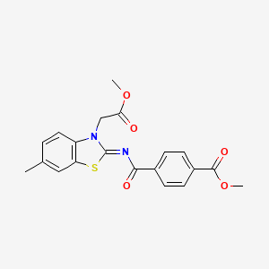(Z)-methyl 4-((3-(2-methoxy-2-oxoethyl)-6-methylbenzo[d]thiazol-2(3H)-ylidene)carbamoyl)benzoate