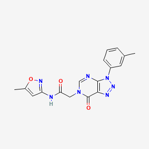N-(5-methyl-1,2-oxazol-3-yl)-2-[3-(3-methylphenyl)-7-oxotriazolo[4,5-d]pyrimidin-6-yl]acetamide