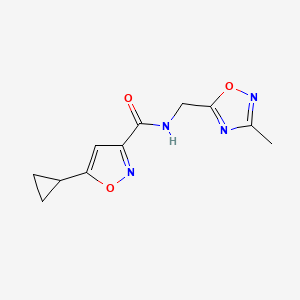 5-cyclopropyl-N-((3-methyl-1,2,4-oxadiazol-5-yl)methyl)isoxazole-3-carboxamide