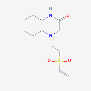 B2745440 4-(2-Ethenylsulfonylethyl)-1,3,4a,5,6,7,8,8a-octahydroquinoxalin-2-one CAS No. 2248885-36-9