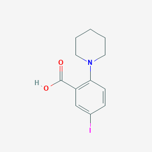molecular formula C12H14INO2 B2745444 5-Iodo-2-(piperidin-1-yl)benzoic acid CAS No. 1521464-02-7