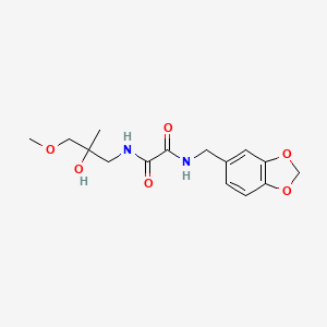 molecular formula C15H20N2O6 B2745445 N'-[(2H-1,3-benzodioxol-5-yl)methyl]-N-(2-hydroxy-3-methoxy-2-methylpropyl)ethanediamide CAS No. 1334374-55-8