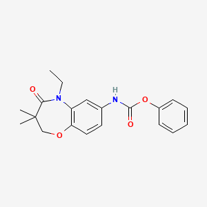 Phenyl (5-ethyl-3,3-dimethyl-4-oxo-2,3,4,5-tetrahydrobenzo[b][1,4]oxazepin-7-yl)carbamate