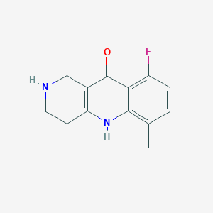 molecular formula C13H13FN2O B2745453 9-Fluoro-6-methyl-1,2,3,4-tetrahydrobenzo[b][1,6]naphthyridin-10(5H)-one CAS No. 1355175-23-3