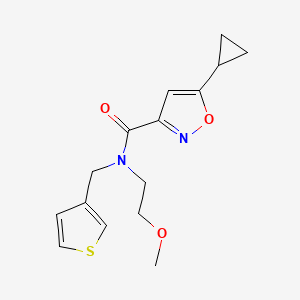 5-cyclopropyl-N-(2-methoxyethyl)-N-(thiophen-3-ylmethyl)isoxazole-3-carboxamide
