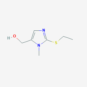 molecular formula C7H12N2OS B2745464 [2-(ethylsulfanyl)-1-methyl-1H-imidazol-5-yl]methanol CAS No. 191411-45-7