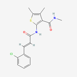 (E)-2-(3-(2-chlorophenyl)acrylamido)-N,4,5-trimethylthiophene-3-carboxamide