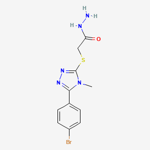 2-{[5-(4-bromophenyl)-4-methyl-4H-1,2,4-triazol-3-yl]thio}acetohydrazide