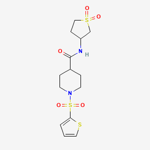 N-(1,1-dioxidotetrahydrothiophen-3-yl)-1-(thiophen-2-ylsulfonyl)piperidine-4-carboxamide