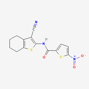 N-(3-cyano-4,5,6,7-tetrahydro-1-benzothiophen-2-yl)-5-nitrothiophene-2-carboxamide