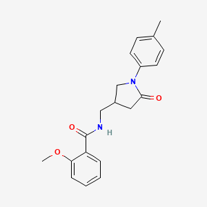 2-methoxy-N-((5-oxo-1-(p-tolyl)pyrrolidin-3-yl)methyl)benzamide