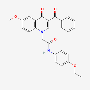 molecular formula C27H24N2O5 B2745482 2-(3-benzoyl-6-methoxy-4-oxo-1,4-dihydroquinolin-1-yl)-N-(4-ethoxyphenyl)acetamide CAS No. 902515-14-4