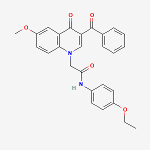 2-(3-benzoyl-6-methoxy-4-oxoquinolin-1(4H)-yl)-N-(4-ethoxyphenyl)acetamide