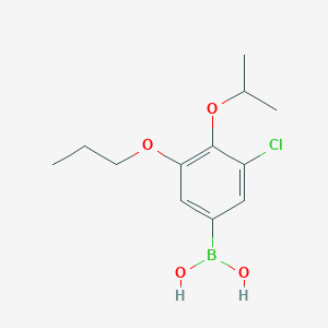 molecular formula C12H18BClO4 B2745527 3-氯-4-异丙氧基-5-丙氧基苯硼酸 CAS No. 2096339-54-5