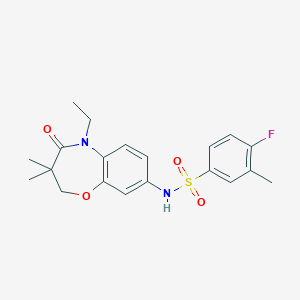N-(5-ethyl-3,3-dimethyl-4-oxo-2,3,4,5-tetrahydrobenzo[b][1,4]oxazepin-8-yl)-4-fluoro-3-methylbenzenesulfonamide