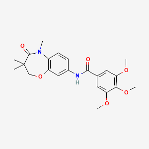 3,4,5-trimethoxy-N-(3,3,5-trimethyl-4-oxo-2,3,4,5-tetrahydrobenzo[b][1,4]oxazepin-8-yl)benzamide