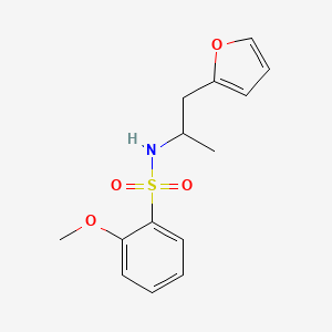 molecular formula C14H17NO4S B2745542 N-[1-(呋喃-2-基)丙基]-2-甲氧基苯基-1-磺酰胺 CAS No. 1235269-48-3