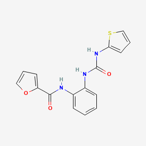 molecular formula C16H13N3O3S B2745547 N-(2-(3-(噻吩-2-基)脲基)苯基)呋喃-2-甲酰胺 CAS No. 1206992-99-5