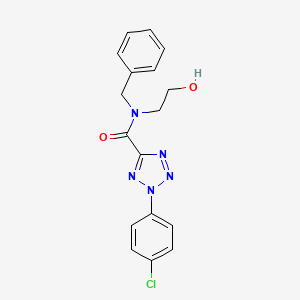 molecular formula C17H16ClN5O2 B2745579 N-benzyl-2-(4-chlorophenyl)-N-(2-hydroxyethyl)-2H-tetrazole-5-carboxamide CAS No. 1396713-95-3