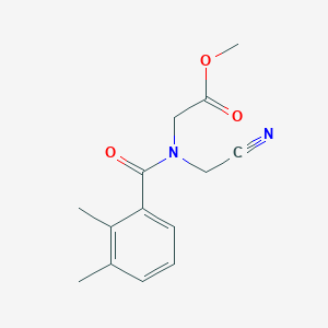 molecular formula C14H16N2O3 B2745583 methyl 2-[N-(cyanomethyl)-1-(2,3-dimethylphenyl)formamido]acetate CAS No. 1384595-50-9