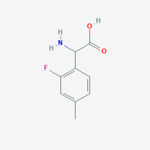 molecular formula C9H10FNO2 B2745586 2-Fluoro-4-methyl-DL-phenylglycine CAS No. 1039118-67-6