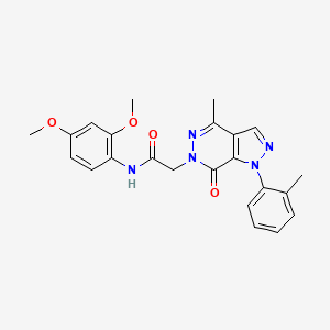 molecular formula C23H23N5O4 B2745589 N-(2,4-dimethoxyphenyl)-2-(4-methyl-7-oxo-1-(o-tolyl)-1H-pyrazolo[3,4-d]pyridazin-6(7H)-yl)acetamide CAS No. 941884-54-4