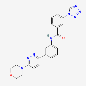 molecular formula C22H20N8O2 B2745601 N-(3-(6-morpholinopyridazin-3-yl)phenyl)-3-(1H-tetrazol-1-yl)benzamide CAS No. 1207040-91-2