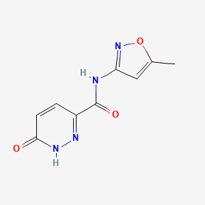 molecular formula C9H8N4O3 B2745602 N-(5-methylisoxazol-3-yl)-6-oxo-1,6-dihydropyridazine-3-carboxamide CAS No. 899956-84-4
