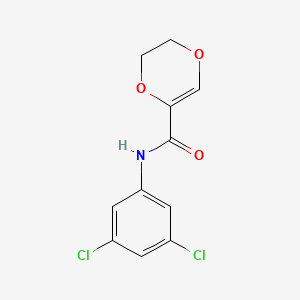 molecular formula C11H9Cl2NO3 B2745622 N-(3,5-dichlorophenyl)-5,6-dihydro-1,4-dioxine-2-carboxamide CAS No. 864938-41-0